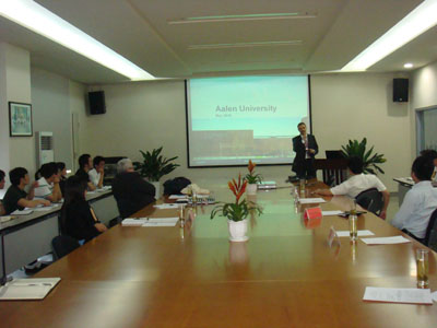 the president of Germany Aalen University Prof. Schneider and his party visited NIMTE