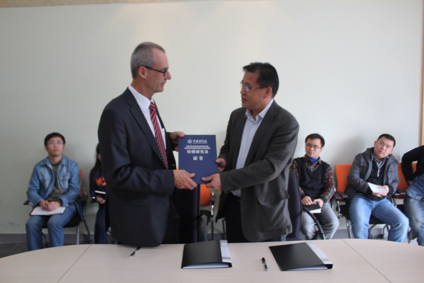 Visiting Professorship for Juergen Caro from Leibniz University Hannover, Germany, at the Chinese Academy of Sciences